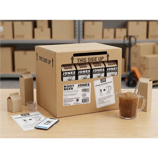 Jones Cane Sugar Soda Root Beer Syrup Case