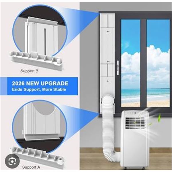Portable Air Conditioner Window Kit, 5.9in Hose