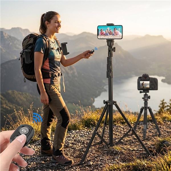 PEYOU Phone Tripod, 54-Inch Extendable