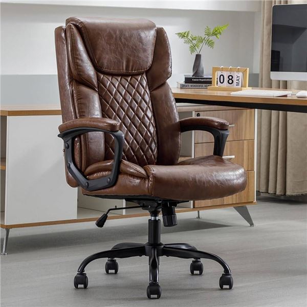 DYHOME High Back Executive Brown Office Chair