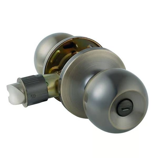 RONA Bolae Antique Brass Bed and Bath Door Knobs
