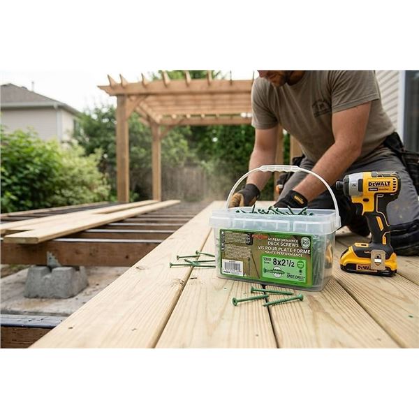 Precision 8x2-1/2" Green Deck Screws Box