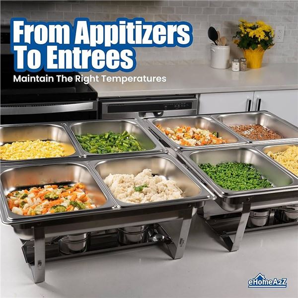 EHOMEA2Z Chafing Dish Buffet Set, 4 Pack