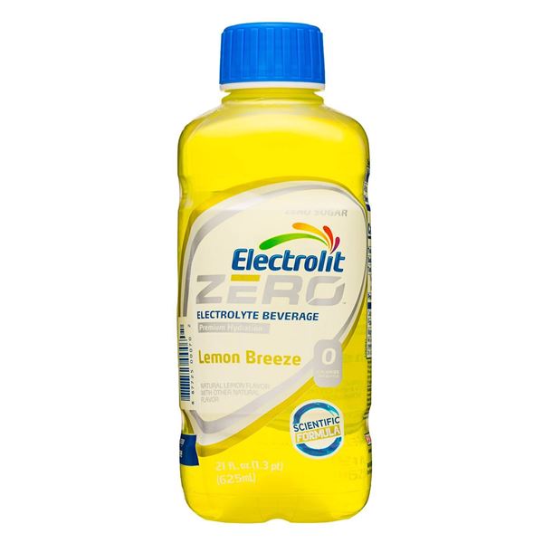 Electrolit Zero Lemon Breeze 625mL Electrolyte Beverage (12-Pack)