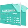Image 1 : 2-Pack 24 x 36 Clear Acrylic Sheets