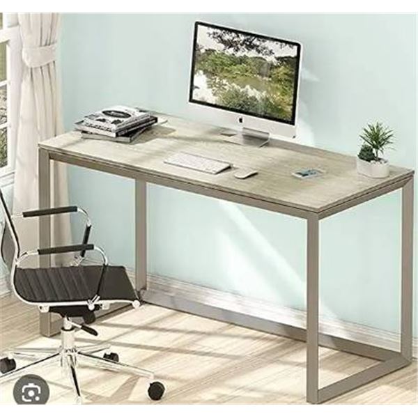 SHW 55-Inch ArtWork Solo Computer Desk, Maple