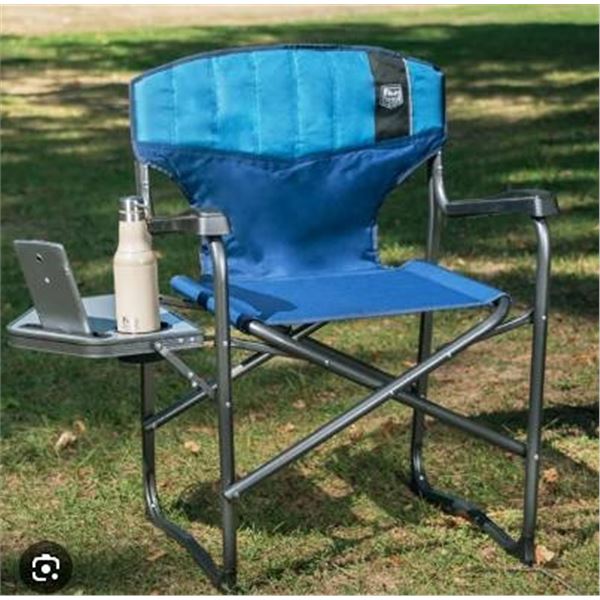 Timber Ridge Blue Folding Camp Chair with Table
