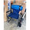 Image 2 : Timber Ridge Blue Folding Camp Chair with Table
