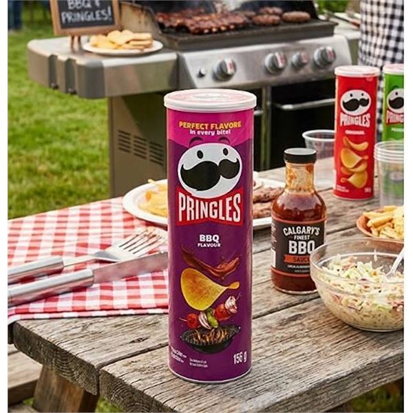 Pringles BBQ Flavour Potato Chips 156g Can