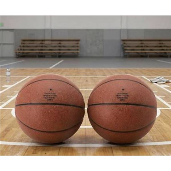 Amazon Basics PU Composite Basketball 2-Pack Official Size