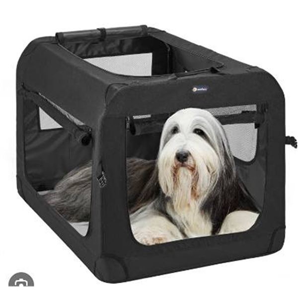Veehoo Folding Soft Dog Crate 24 Inch Black