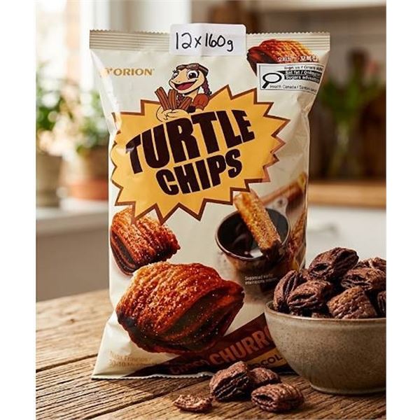 Orion Turtle Chips Churros Flavour 160g Bag