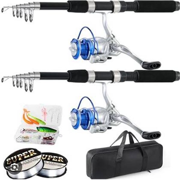 Yumoshi EF3000 Series Spinning Reel and Poteko Telescopic Rod Set