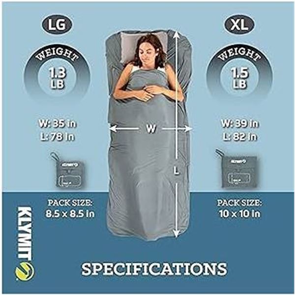 Klymit Nest LG Sleeping Bag Liner Bamboo Fabric