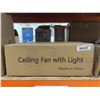 Image 2 : Linboro Low Profile Ceiling Fan with Light White