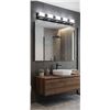 Image 1 : Tipace 5-Light Modern Black LED Vanity Fixture