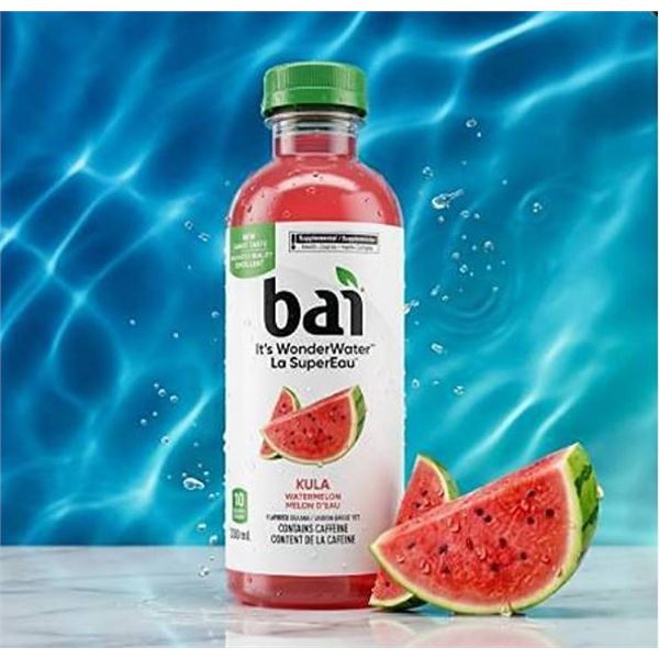 Bai Kula Watermelon 473ml Bottles, 12 Pack