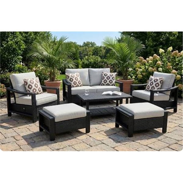 Bordeaux Conversation Set 7 Piece Patio Outdoor