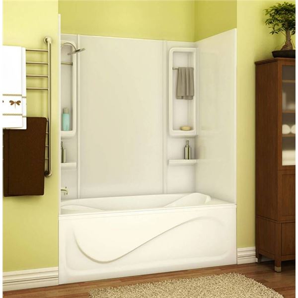 MAAX Utah 59" White Polystyrene Tub Shower Wall !TUB NOT INCLUDED!