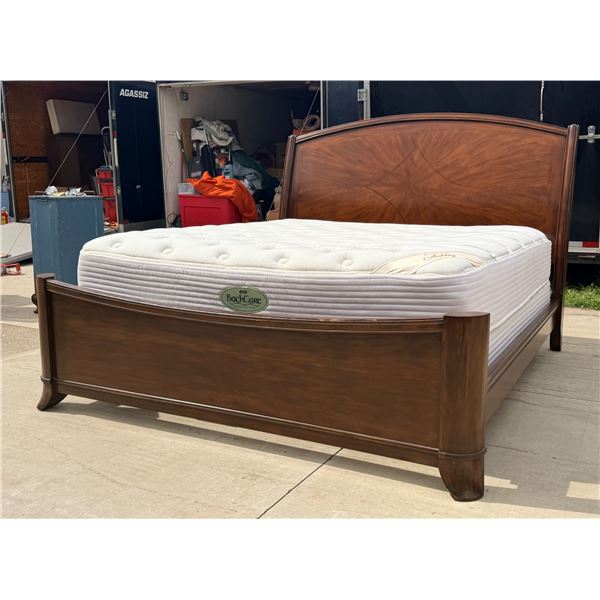 KING-SIZED SLEIGH BED (MATCHES ARMOIRE IN LOT 2)