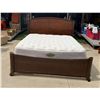 Image 3 : KING-SIZED SLEIGH BED, MATTRESS, BOXSPRING, HEADBOARD, AND FOOTBOARD (MATCHES ARMOIRE IN LOT 2)