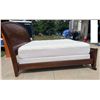 Image 4 : KING-SIZED SLEIGH BED, MATTRESS, BOXSPRING, HEADBOARD, AND FOOTBOARD (MATCHES ARMOIRE IN LOT 2)