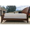 Image 9 : KING-SIZED SLEIGH BED, MATTRESS, BOXSPRING, HEADBOARD, AND FOOTBOARD (MATCHES ARMOIRE IN LOT 2)