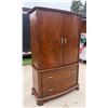 Image 1 : SOLID WOOD WOOD ARMOIRE/MEDIA WARDROBE - LOTS OF STORAGE (MATCHES KING BED IN LOT 1)
