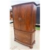 Image 3 : SOLID WOOD WOOD ARMOIRE/MEDIA WARDROBE - LOTS OF STORAGE (MATCHES KING BED IN LOT 1)