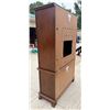 Image 8 : SOLID WOOD WOOD ARMOIRE/MEDIA WARDROBE - LOTS OF STORAGE (MATCHES KING BED IN LOT 1)