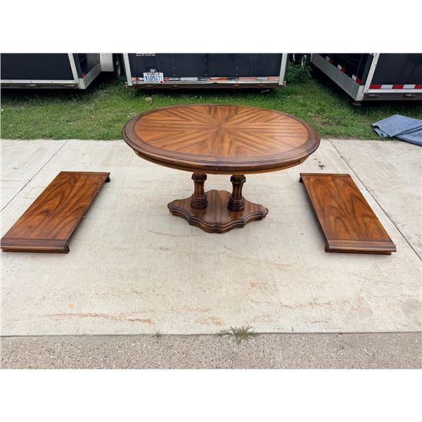 VINTAGE DOUBLE-PEDESTAL OVAL DINING TABLE
