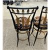Image 4 : CONTEMPORARY METAL SWIVEL BARSTOOLS, PAIR