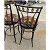 Image 5 : CONTEMPORARY METAL SWIVEL BARSTOOLS, PAIR