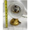 Image 13 : MID-CENTURY HUMPHREY WALL-MOUNTED GAS LAMPS WITH PYREX GLOBES; LOT OF 2