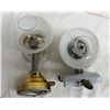 Image 8 : MID-CENTURY HUMPHREY WALL-MOUNTED GAS LAMPS WITH PYREX GLOBES; LOT OF 2