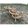 Image 7 : VINTAGE FRENCH COUNTRY STYLE CANED BARREL ARMCHAIR