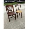 Image 2 : VINTAGE CHAIRS - BENTWOOD CAFÉ CHAIR AND BANKER’S CHAIR; LOT OF 2