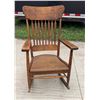 Image 1 : ANTIQUE SOLID OAK ROCKING CHAIR
