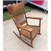 Image 2 : ANTIQUE SOLID OAK ROCKING CHAIR