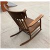Image 3 : ANTIQUE SOLID OAK ROCKING CHAIR