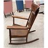 Image 6 : ANTIQUE SOLID OAK ROCKING CHAIR