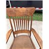 Image 7 : ANTIQUE SOLID OAK ROCKING CHAIR