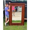 Image 1 : CONTEMPORARY LARGE WOOD FRAMED MIRROR - STUNNING!