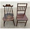 Image 4 : ANTIQUE WOOD SPINDLE BACK CHAIRS; LOT OF 2