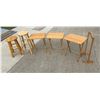 Image 1 : WOODEN STOOLS AND TV TRAY TABLES