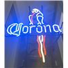 Image 1 : Corona Neon Bar Light Featuring Parrot Design, One of a Kind