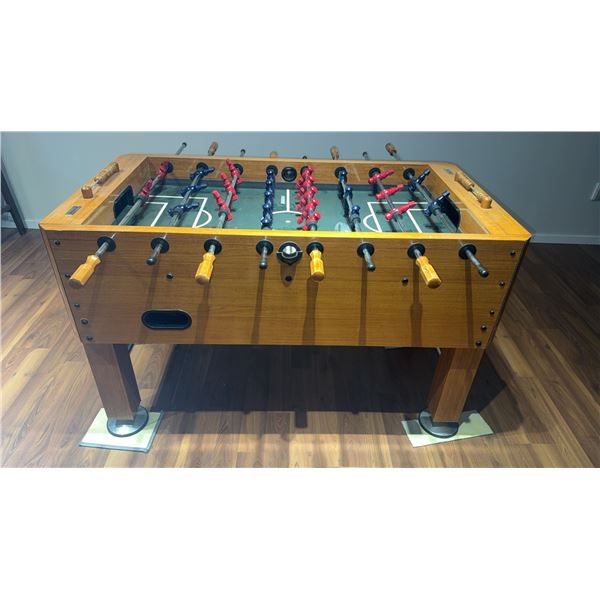Harvard Branded Wood Foosball Table with Accessories