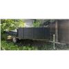 Image 1 : Single-Axle Utility Trailer with Wood Sides and Metal Tongue