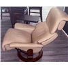 Image 11 : Ekornes Stressless Leather Recliner with Ottoman and Adjustable Tray Table