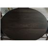 Image 4 : Dark Wood Round Counter-Height Pub Table with 4 Leatherette Chairs